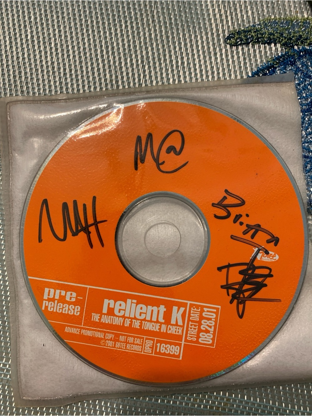Vtg Relient K Signed Promo CD Anatomy of the Tongue in Cheek Autographed 2001